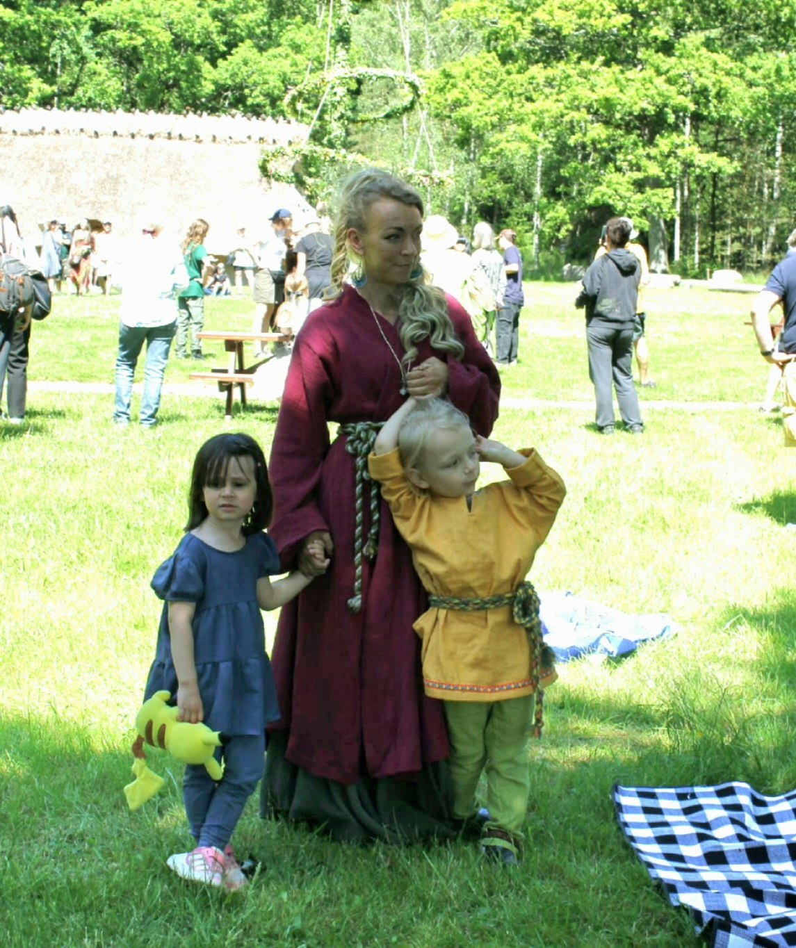 Grön barn viking byxor