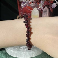 Armband - Röd Granat - Chips