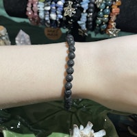 Armband - Lavasten - Rund (5-6mm)
