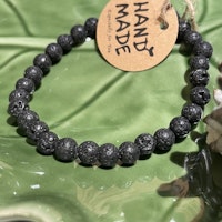 Armband - Lavasten - Rund (5-6mm)