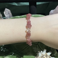 Armband - Jordgubbskvarts - chips