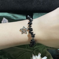 Armband - Turmalin - Chips - Stjärna Charm