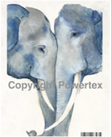 Blue elephants, A4, laserprint