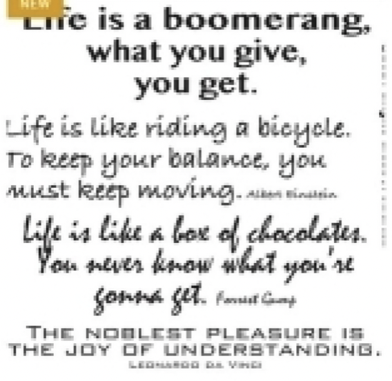 Life is a boomerang, 15x15 cm