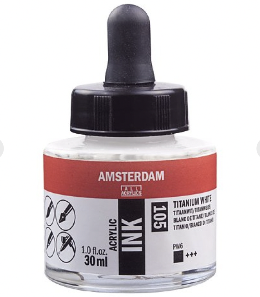 105 Titan white Amsterdam ink