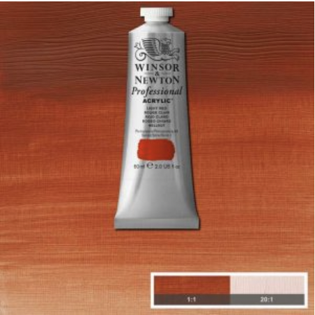 Winsor & Newton prof. 60ml - Light Red 362