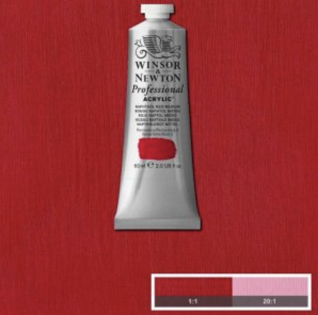 Winsor & Newton prof. 60ml - Naphtol Red Medium 423