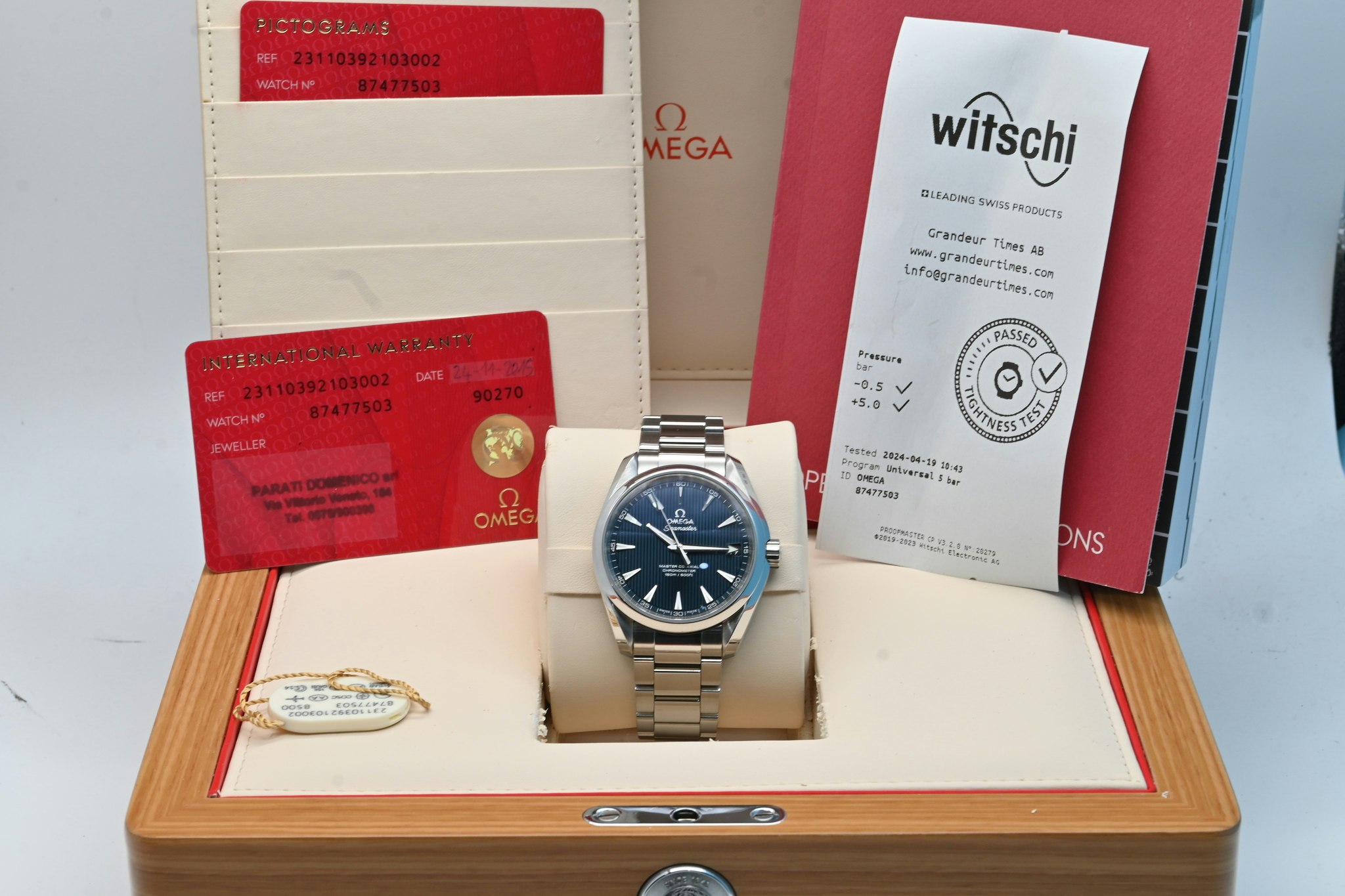 Sold: Omega Seamaster Aqua Terra 231.10-39.21.03.002 Box & Papers Top condition - 667