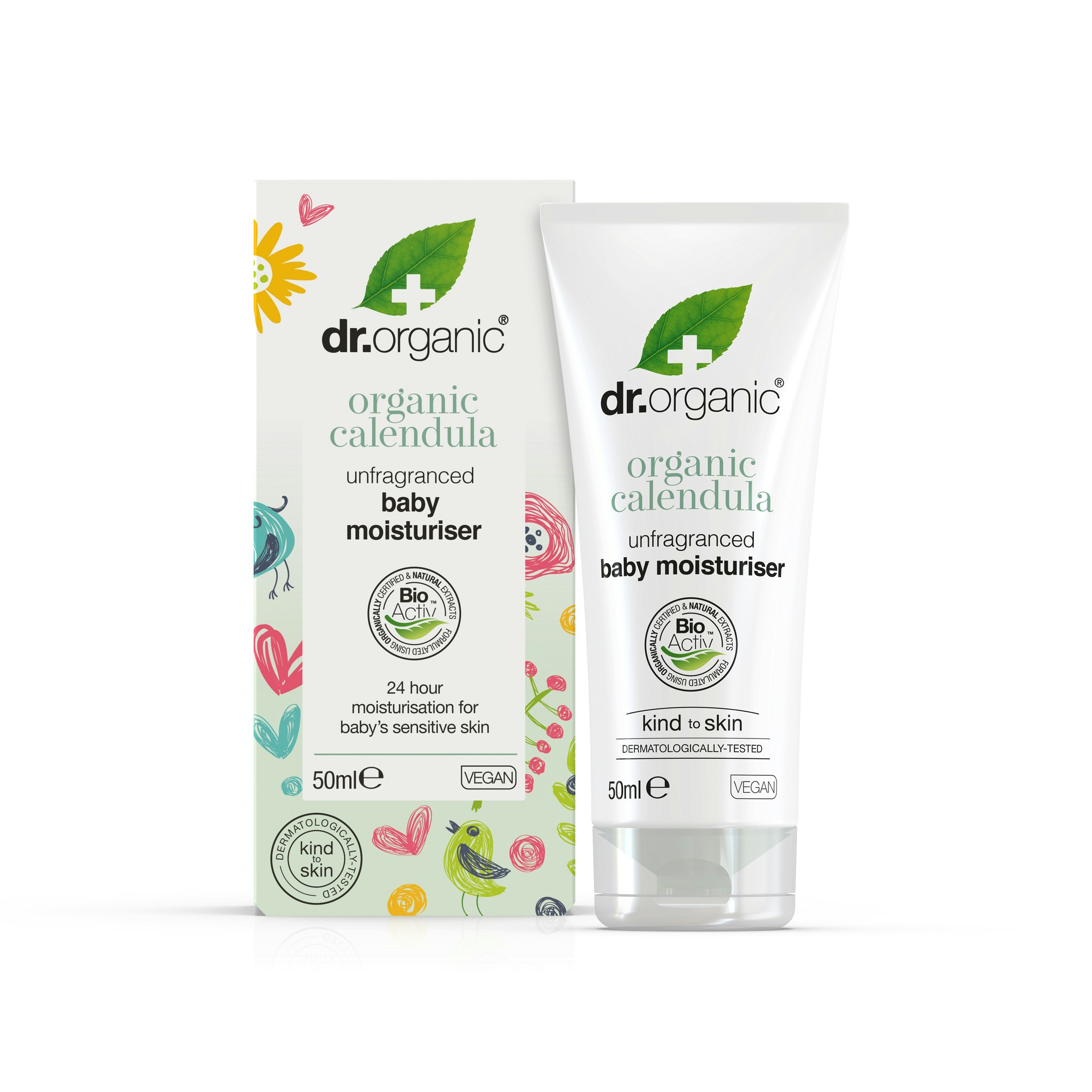 Dr Organic Hudkräm Baby Ringblomma - oparfymerad, 50 ml