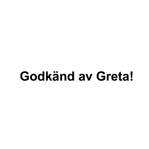 Dekal - Godkänd av Greta!