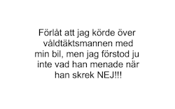 Dekal - Förlåt att jag körde över Våldtäktsmannen...