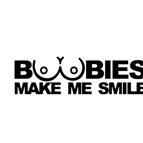 Dekal - Boobies make me smile