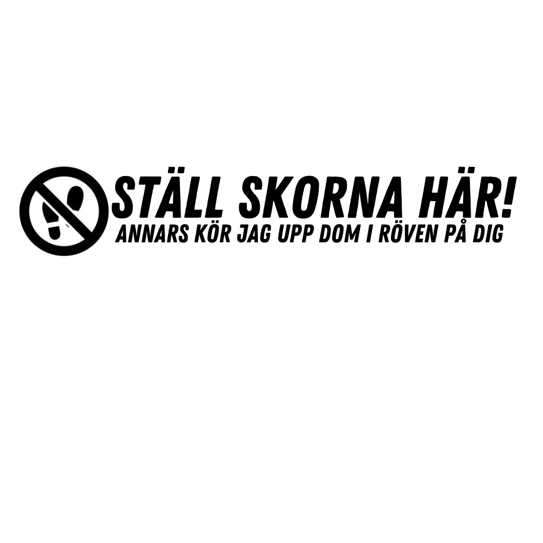 Dekal - Ställ skorna här!