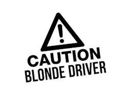 Dekal - Caution Blonde Driver