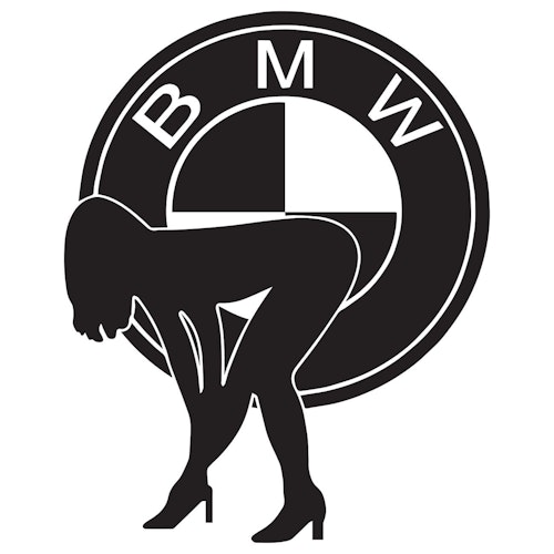 Dekal - BMW med tjej