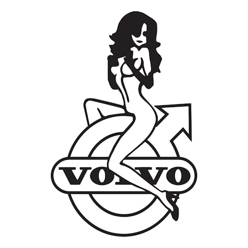 Dekal - Volvo med tjej #2