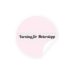 Dekal - Varning för Motorstopp