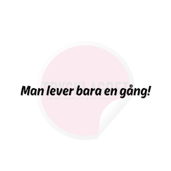 Dekal - Man lever bara en gång!