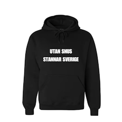 Hoodie - Utan snus stannar sverige