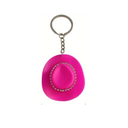 Nyckelring - Rosa Cowboy hatt