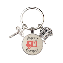 Nyckelring - Happy Camper