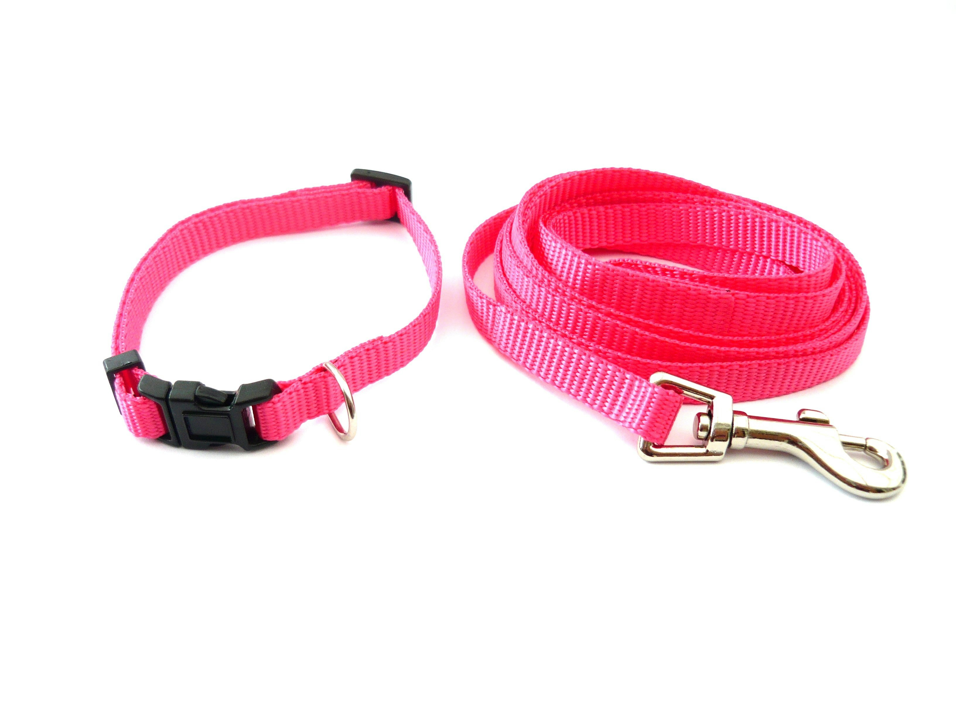 Hunter valpkoppel olika färger / halsband rosa