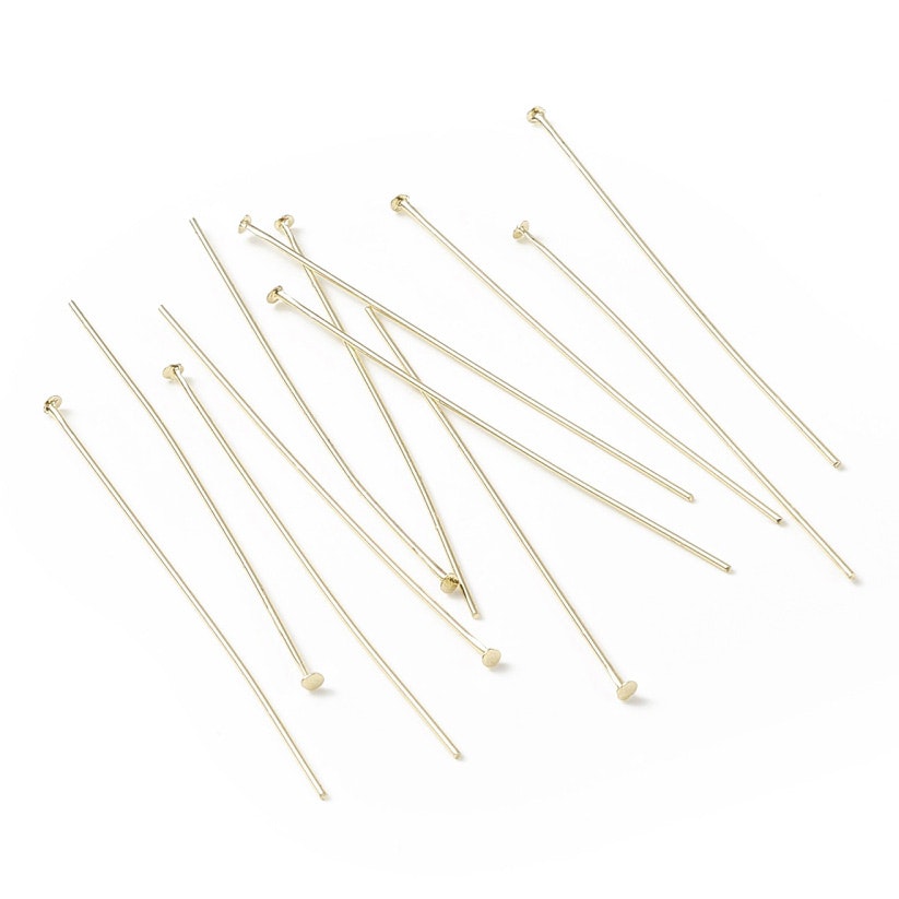 Hattpinnar 5 cm guld