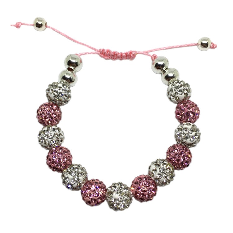 Shamballapärlor 10 mm ljusrosa