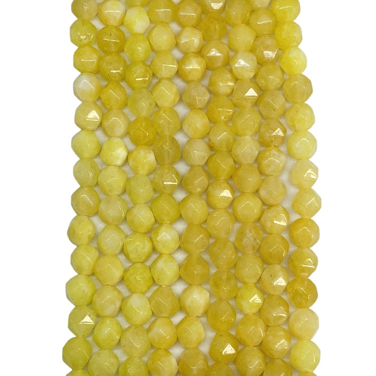 Jade 8x7 mm golden sun