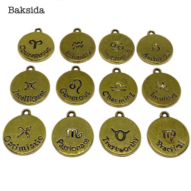 Stjärntecken antikguld