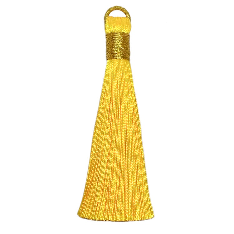 Polyestertofs 8 cm gul