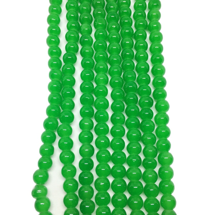 Glaspärlor 6 mm gröna