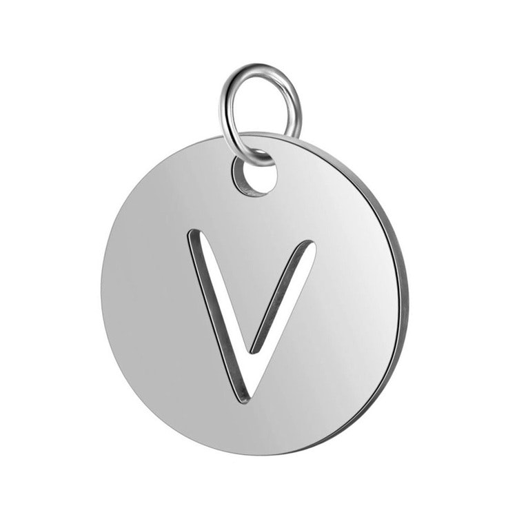 Bokstavsamuletter stål