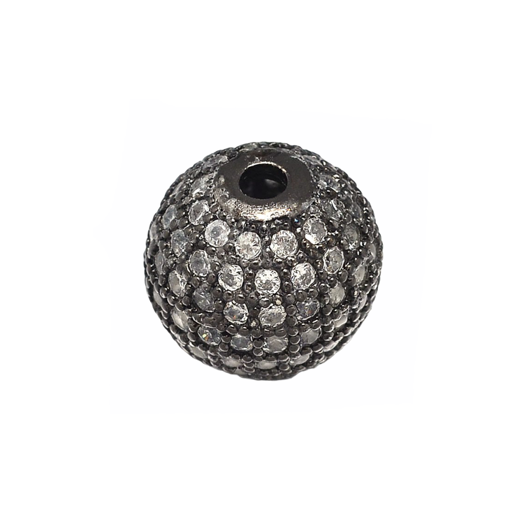 Cubic zirconia-pärlor 8 mm gunblack