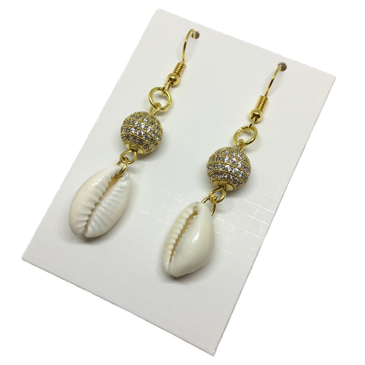 Cubic zirconia-pärlor 8 mm guld