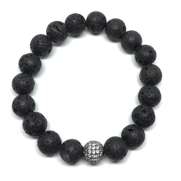 Cubic zirconia-pärlor 8 mm gunblack