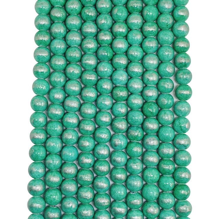 Stenpärlor 8 mm tropical jungle - silver