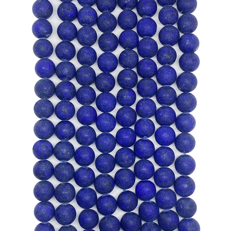 Lapis lazuli frostad 8 mm