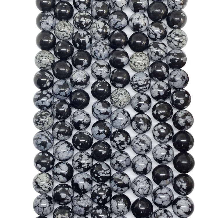 Obsidian snöflinga 6-8 mm