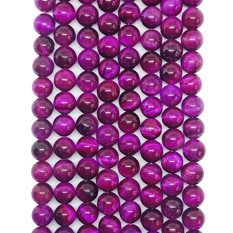 Tigeröga 8 mm magenta