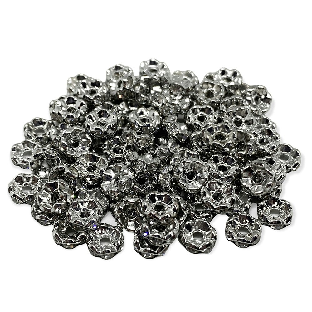 Strassrondeller 6 mm platinum