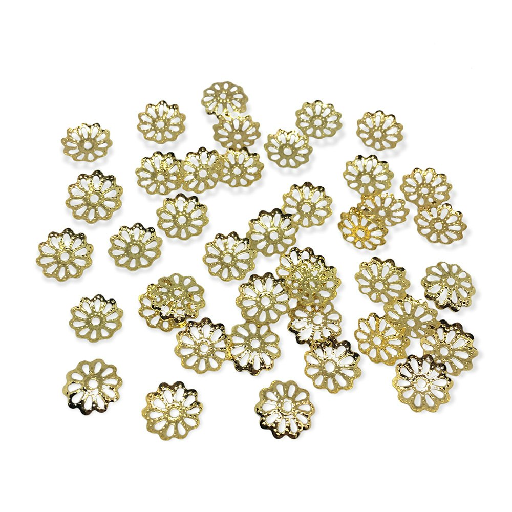 Pärlhattar 9 mm guld
