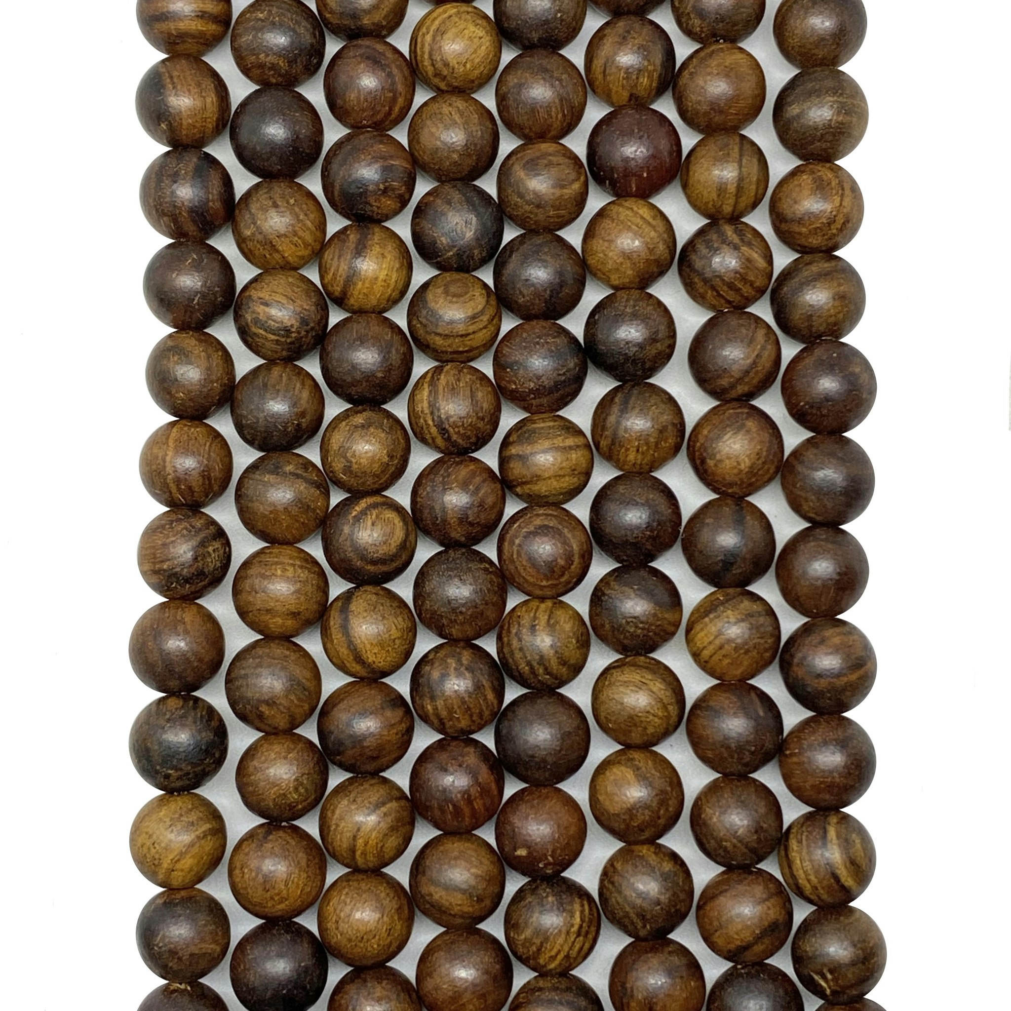 Sandelträpärlor 8 mm bruna