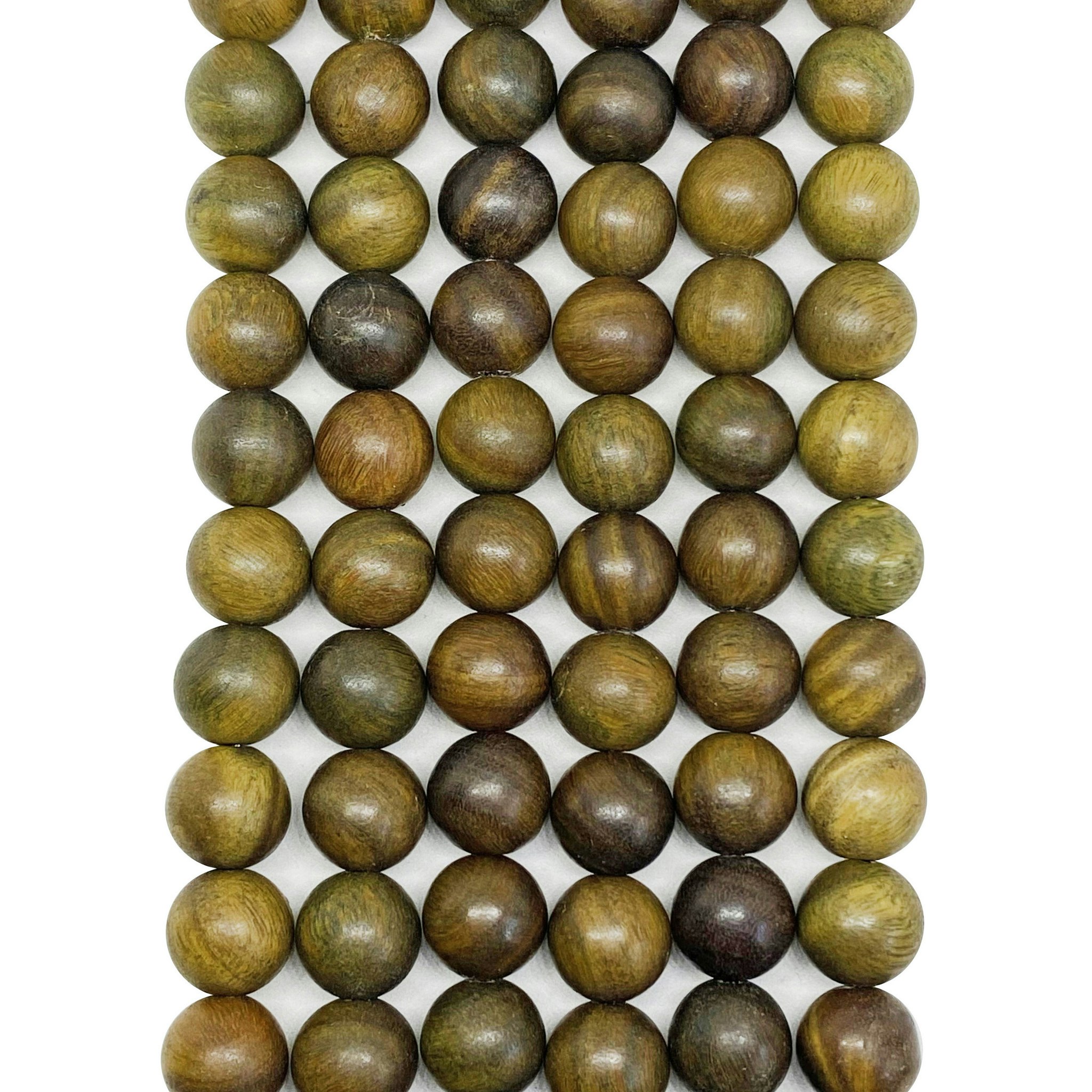 Sandelträpärlor 10 mm olive