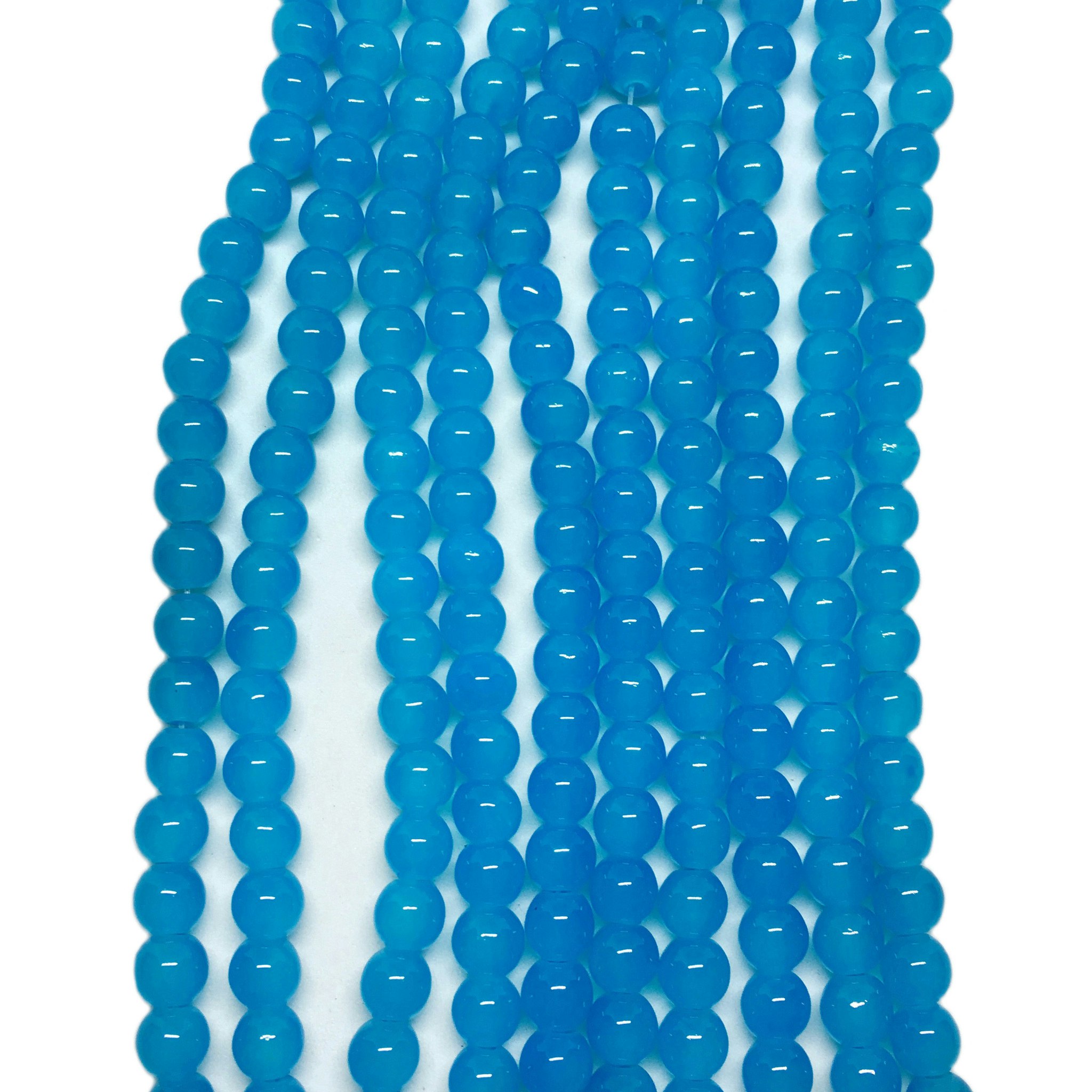 Glaspärlor 6 mm turkosa