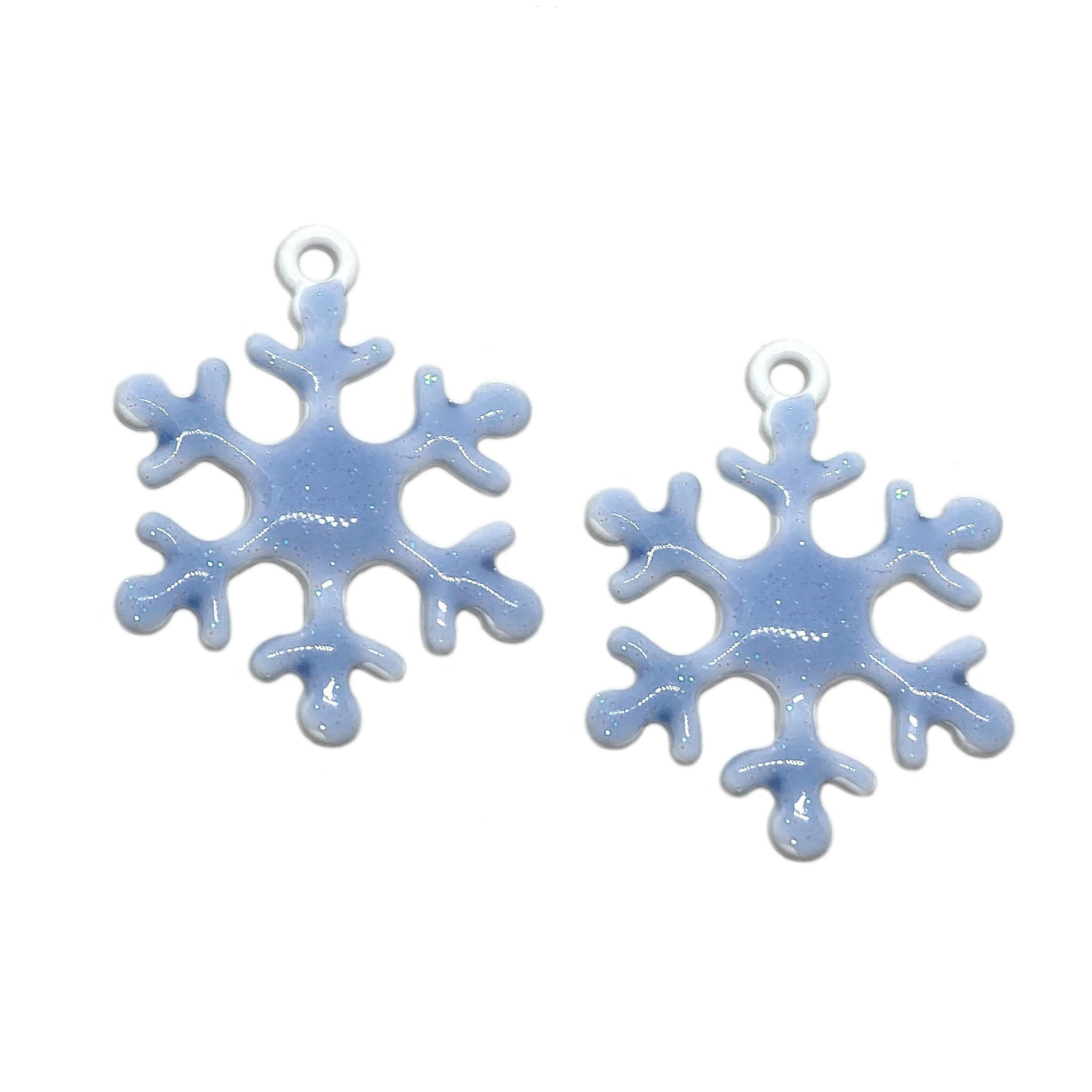 Snöflingor isblå