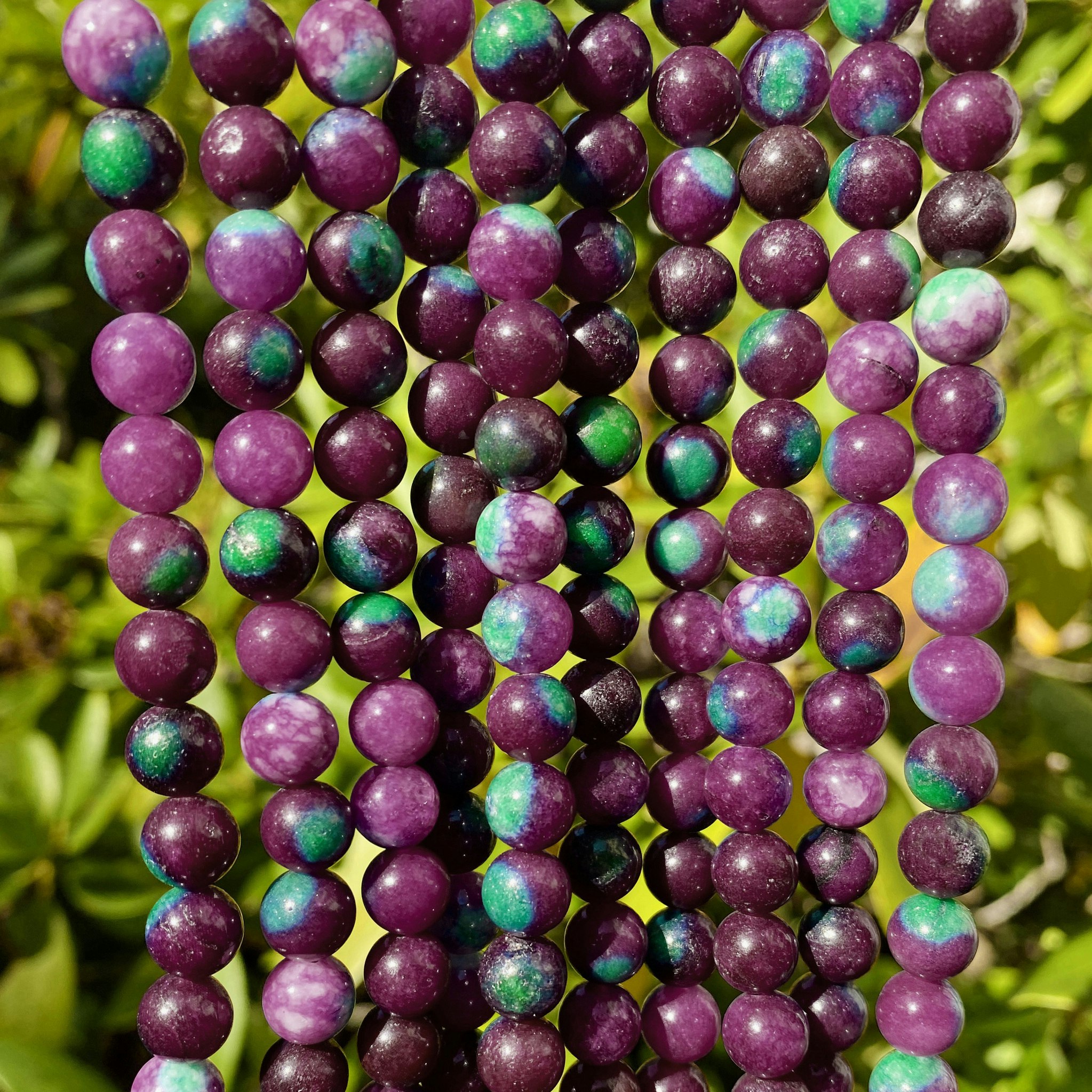 Jade 8 mm purple garden