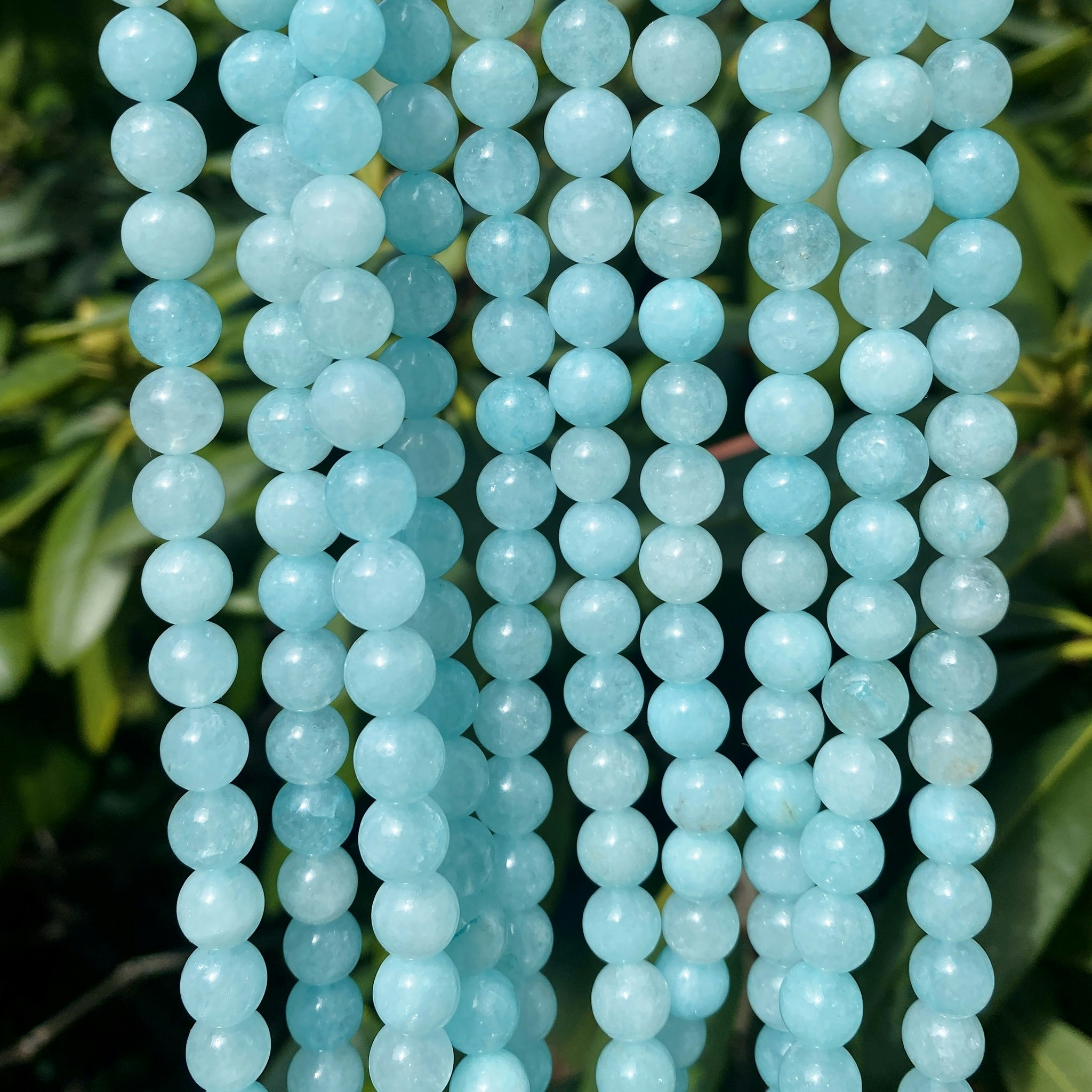 Jade 8 mm blue butterfly