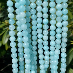 Jade 8 mm blue butterfly