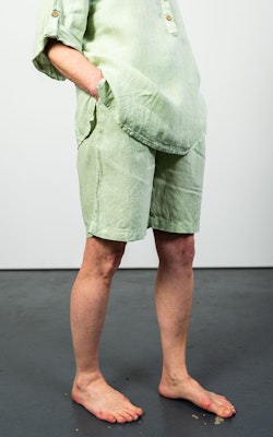 Emma Linen Shorts Green